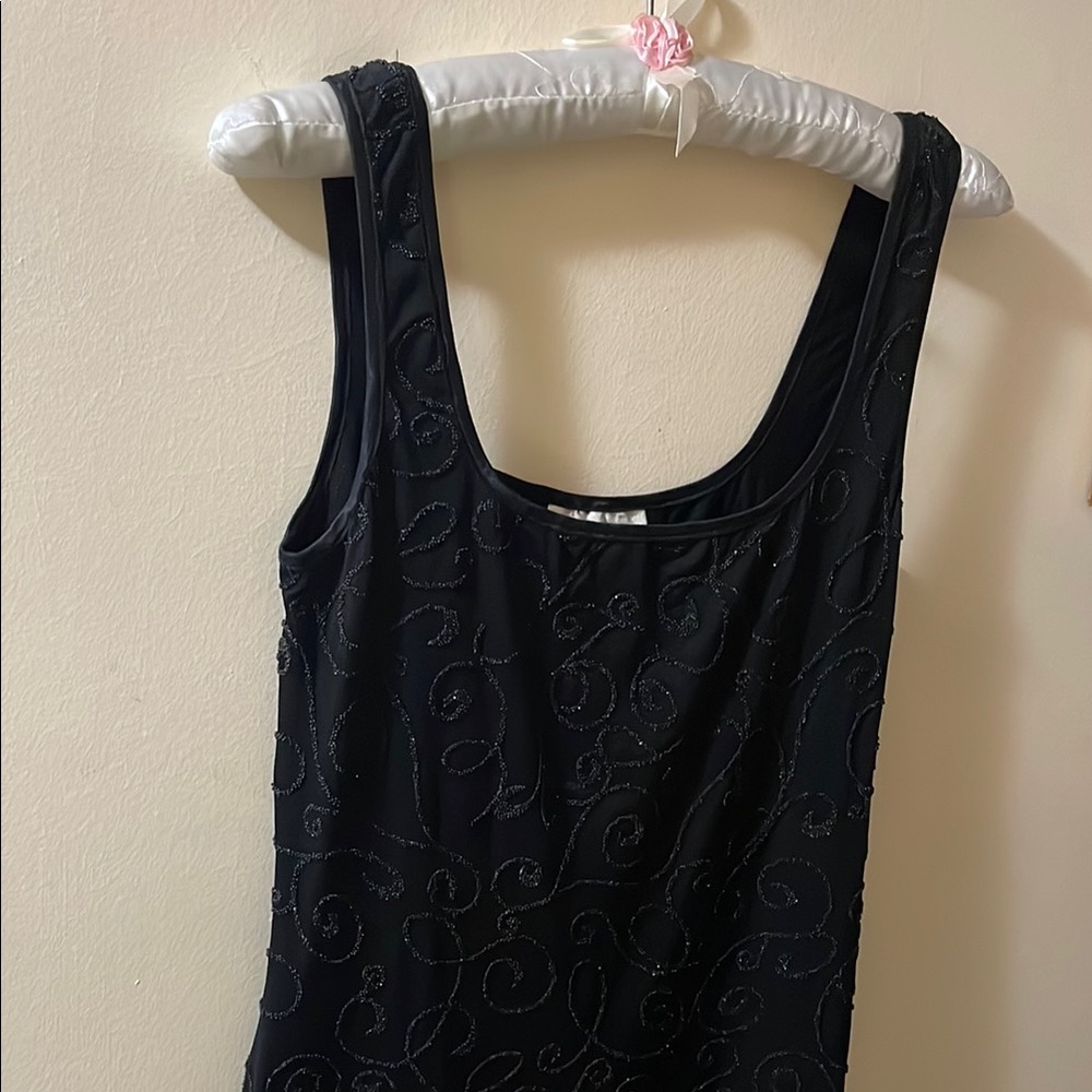 Cache Sleeveless Dress with Swirl Design